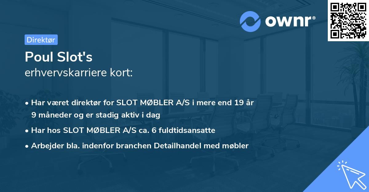 Poul Slot's erhvervskarriere kort