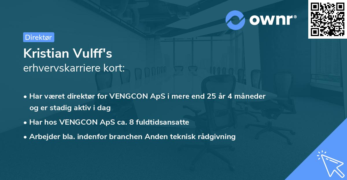 Kristian Vulff's erhvervskarriere kort