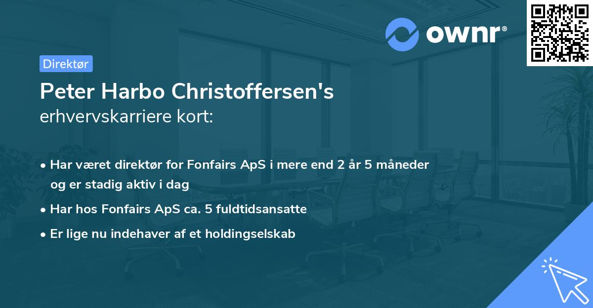 Peter Harbo Christoffersen's erhvervskarriere kort