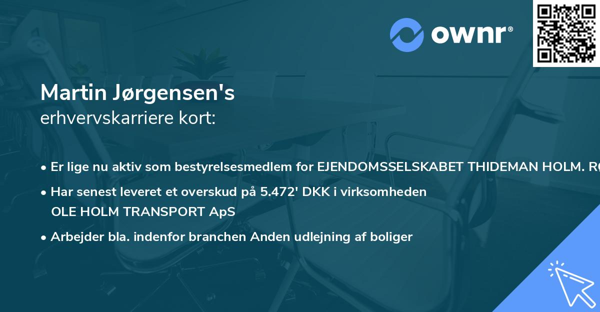 Martin Jørgensen's erhvervskarriere kort