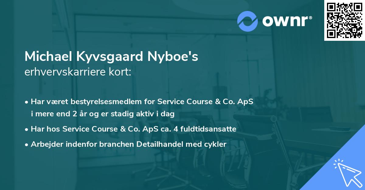 Michael Kyvsgaard Nyboe's erhvervskarriere kort
