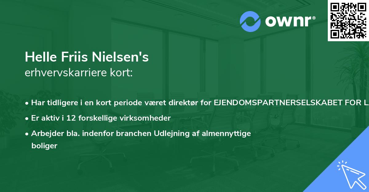 Helle Friis Nielsen's erhvervskarriere kort