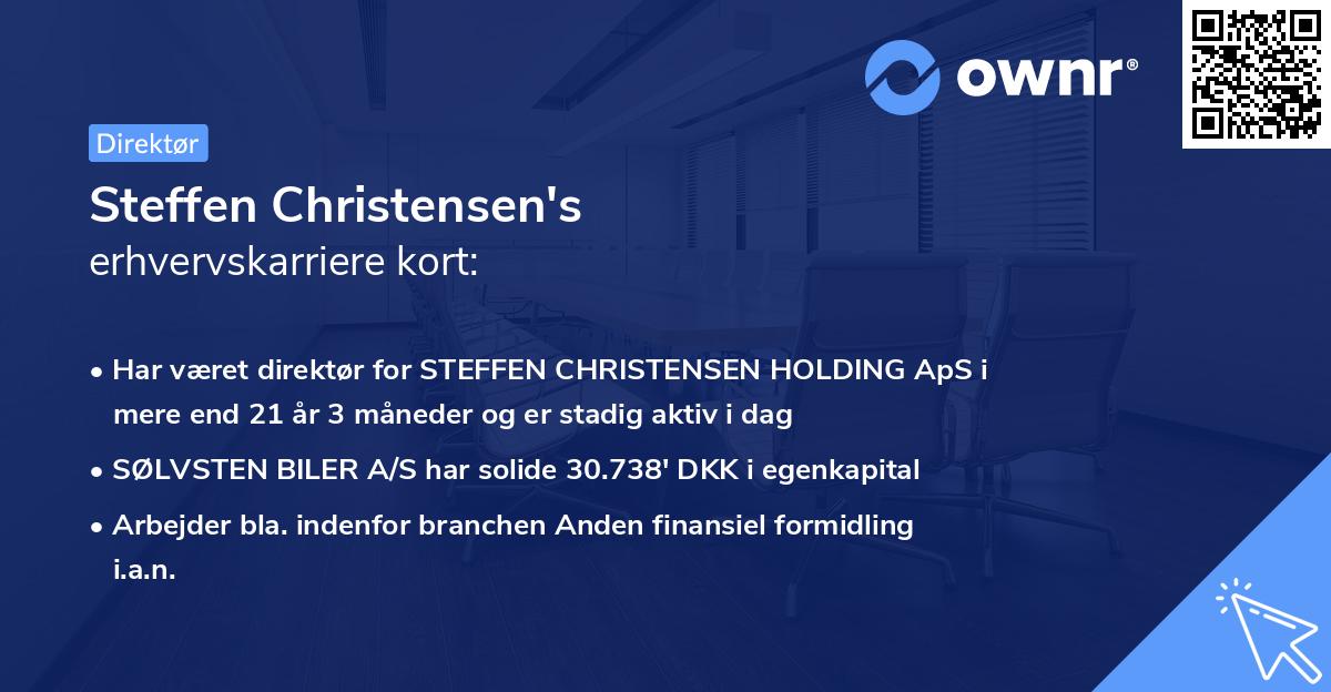 Steffen Christensen's erhvervskarriere kort