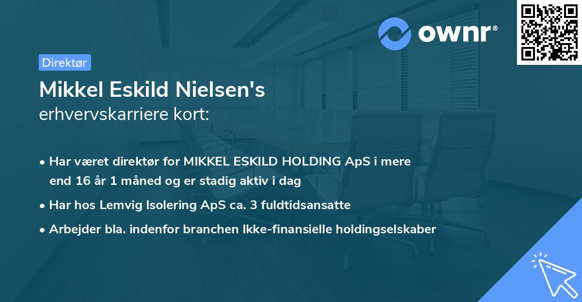 Mikkel Eskild Nielsen's erhvervskarriere kort