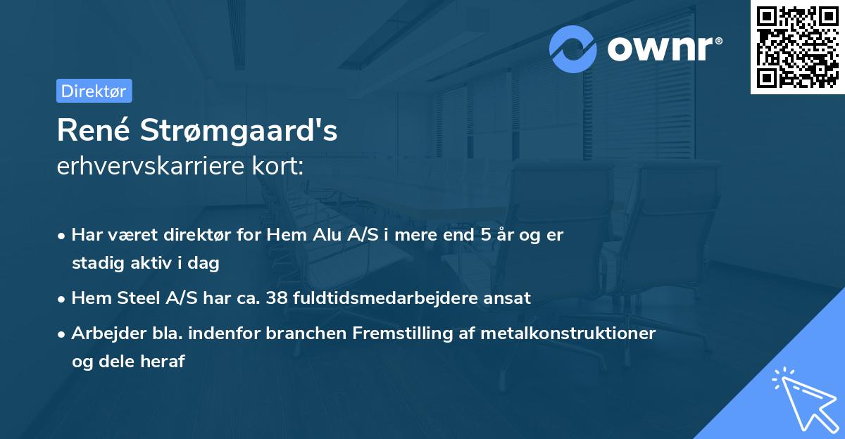 René Strømgaard's erhvervskarriere kort