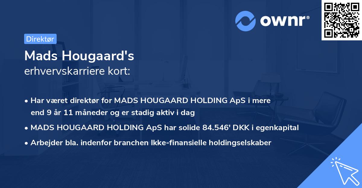 Mads Hougaard's erhvervskarriere kort