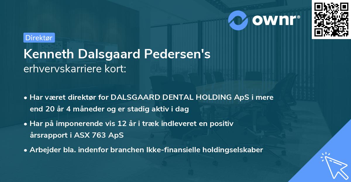 Kenneth Dalsgaard Pedersen's erhvervskarriere kort