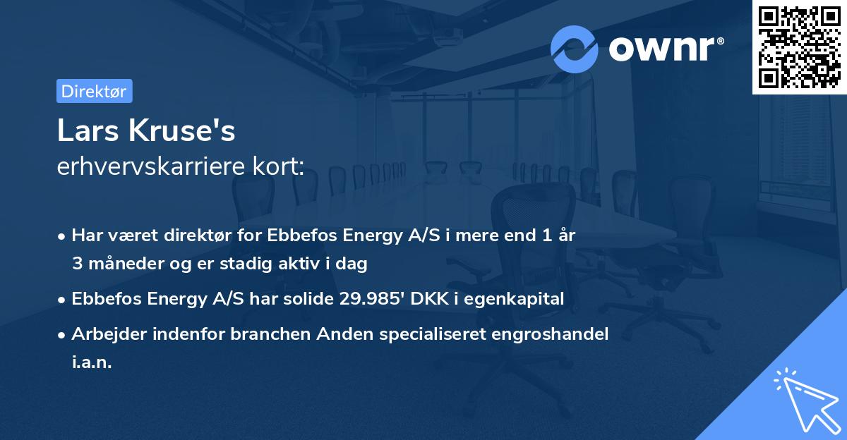 Lars Kruse's erhvervskarriere kort