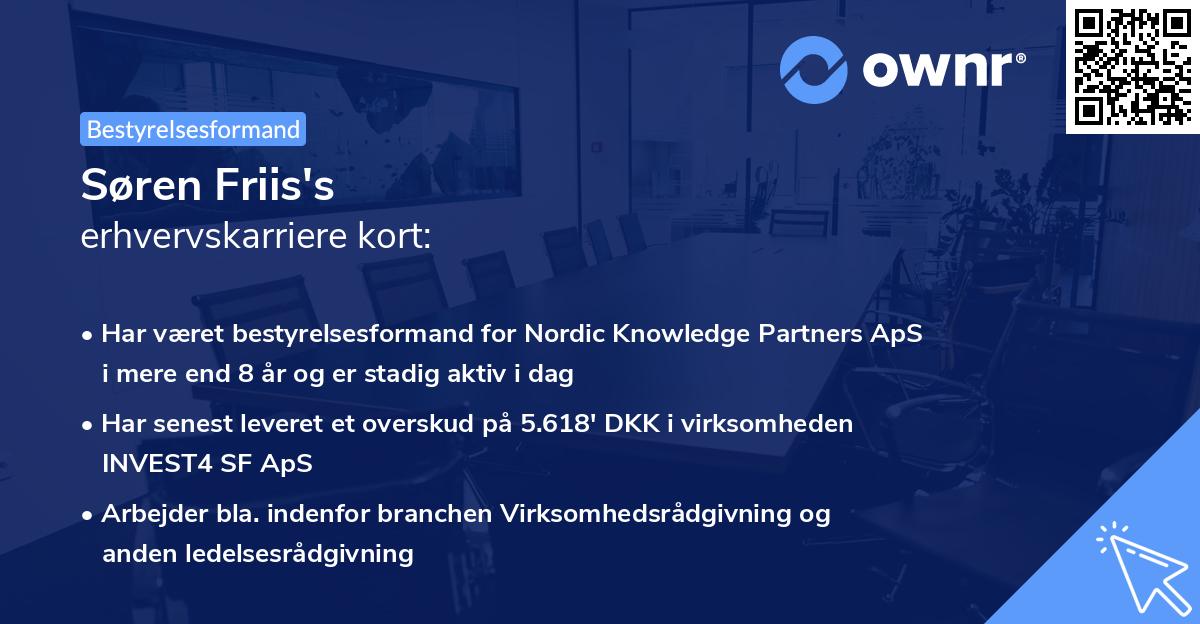 Søren Friis's erhvervskarriere kort