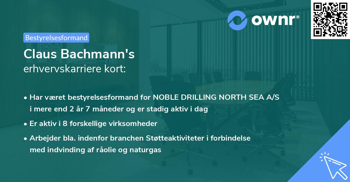 Claus Bachmann's erhvervskarriere kort