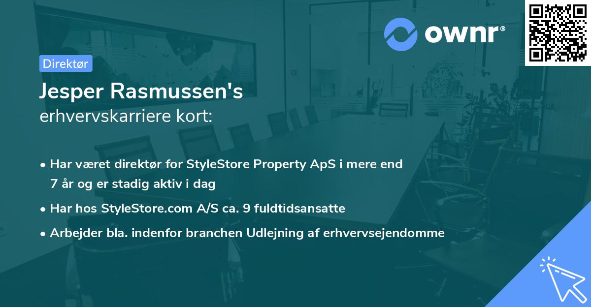 Jesper Rasmussen's erhvervskarriere kort
