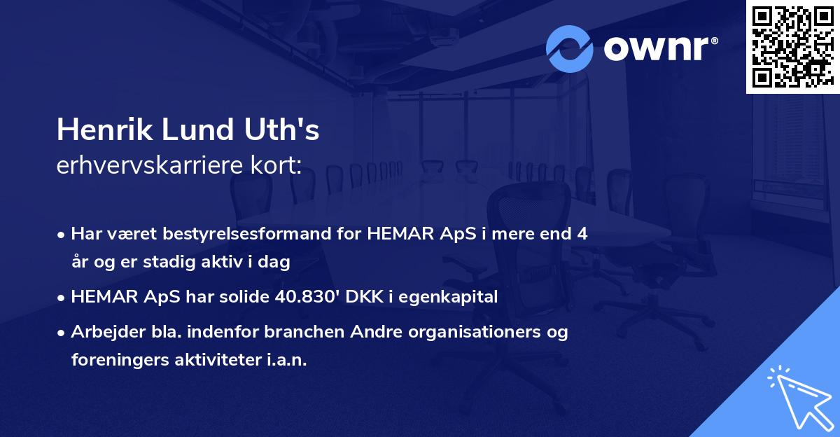 Henrik Lund Uth's erhvervskarriere kort