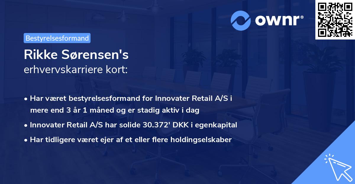 Rikke Sørensen's erhvervskarriere kort