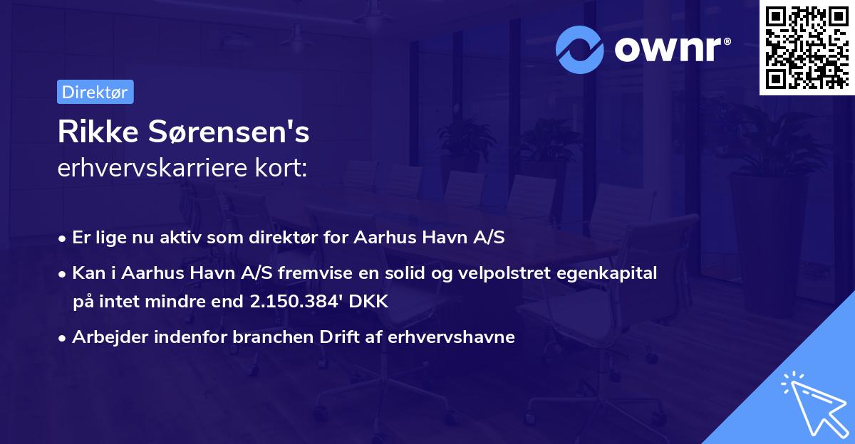 Rikke Sørensen's erhvervskarriere kort