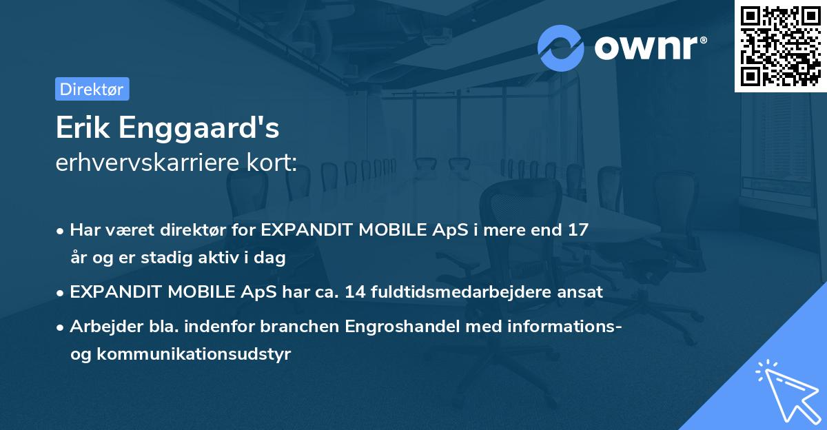 Erik Enggaard's erhvervskarriere kort