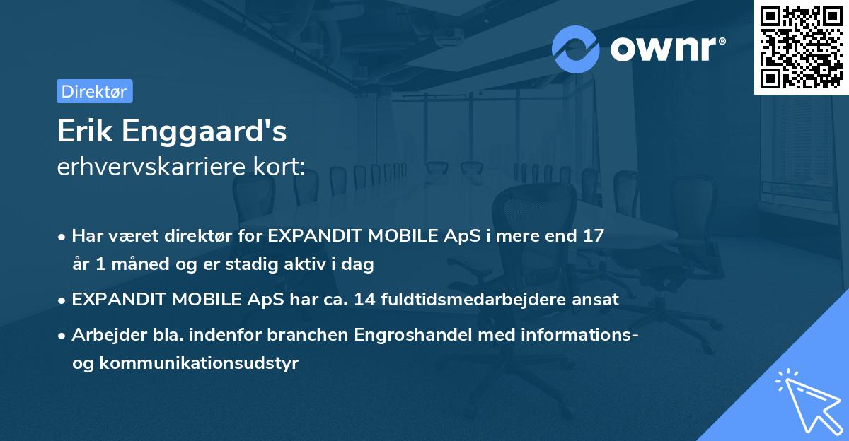Erik Enggaard's erhvervskarriere kort