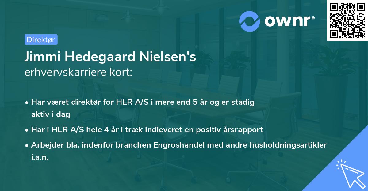 Jimmi Hedegaard Nielsen's erhvervskarriere kort