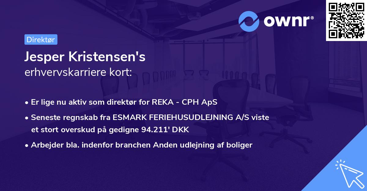 Jesper Kristensen's erhvervskarriere kort