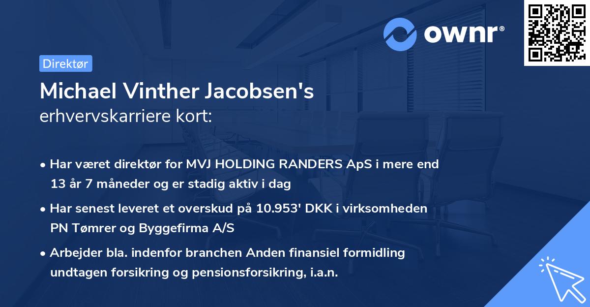 Michael Vinther Jacobsen's erhvervskarriere kort