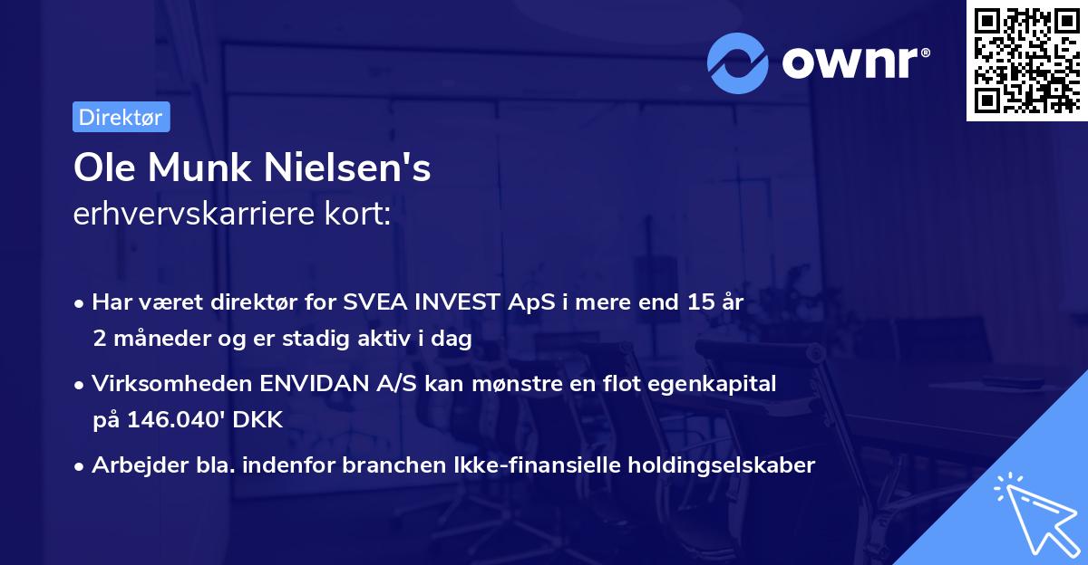 Ole Munk Nielsen's erhvervskarriere kort