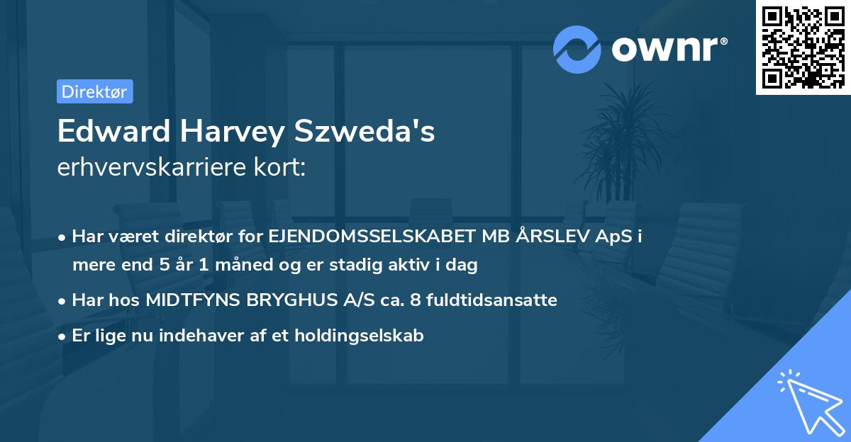 Edward Harvey Szweda's erhvervskarriere kort