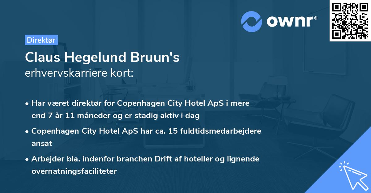Claus Hegelund Bruun's erhvervskarriere kort
