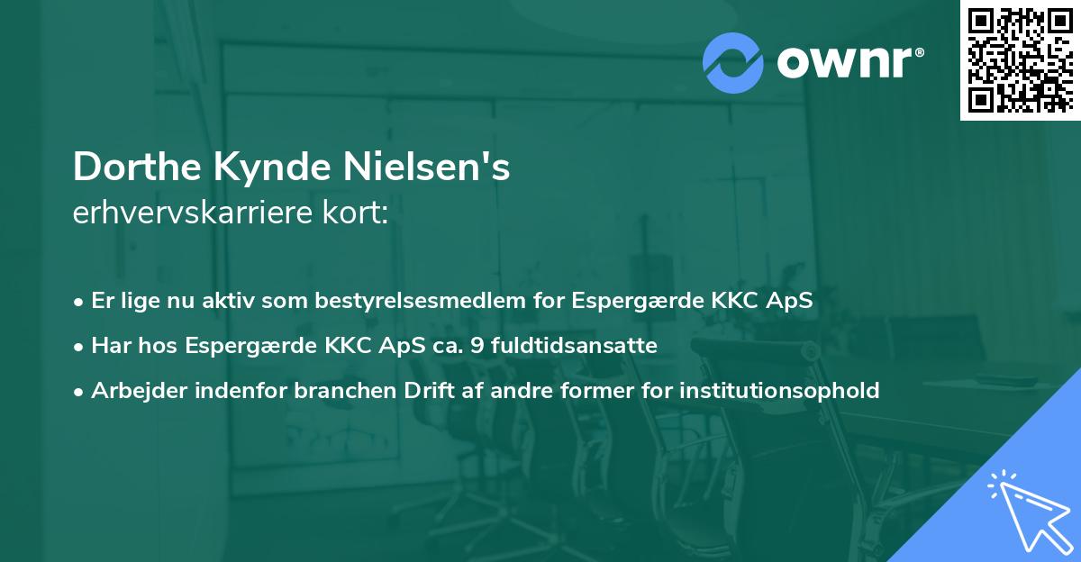 Dorthe Kynde Nielsen's erhvervskarriere kort
