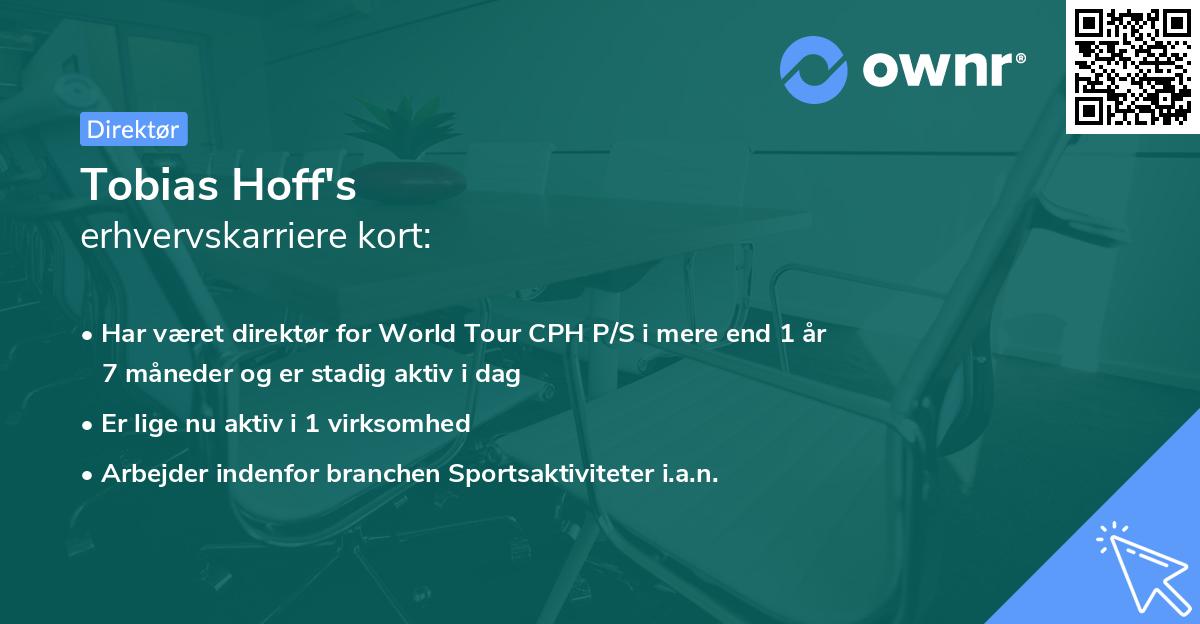 Tobias Hoff's erhvervskarriere kort