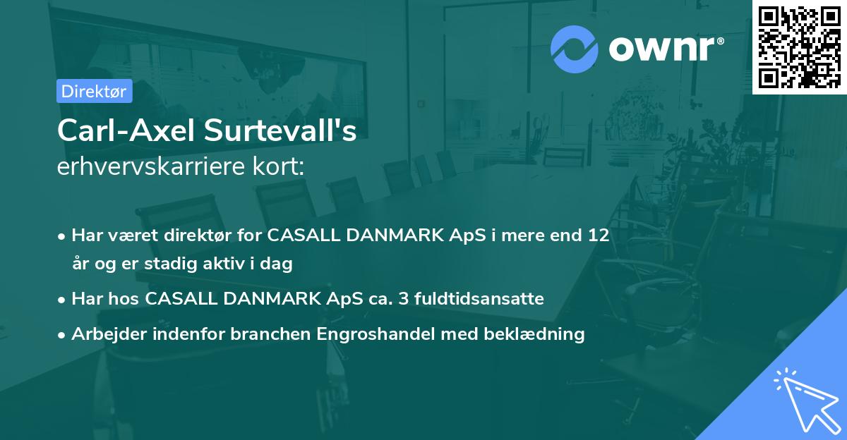 Carl-Axel Surtevall's erhvervskarriere kort