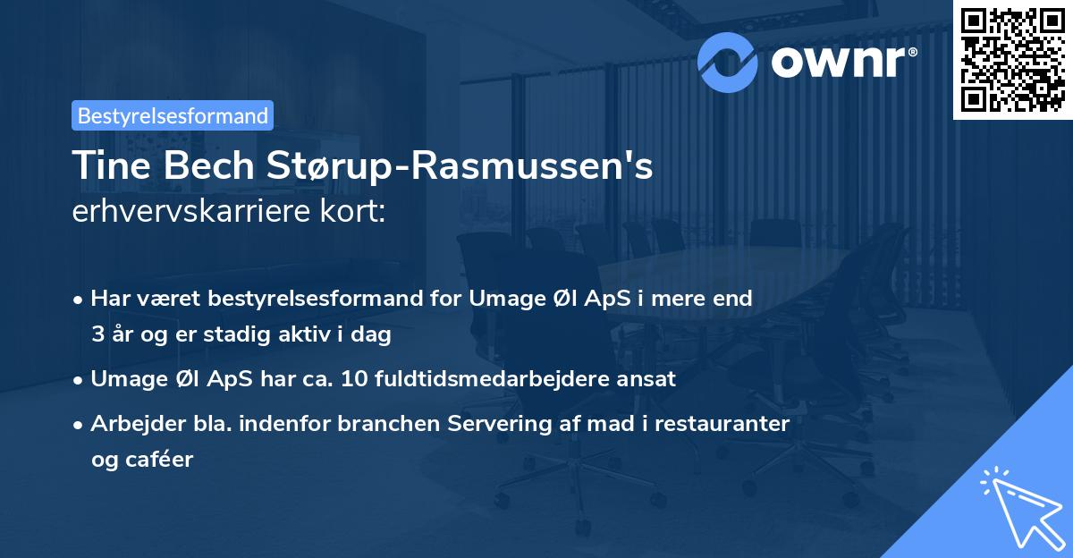 Tine Bech Størup-Rasmussen's erhvervskarriere kort