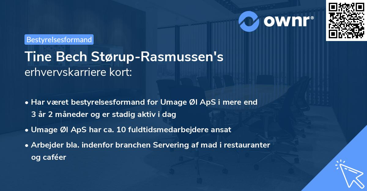 Tine Bech Størup-Rasmussen's erhvervskarriere kort