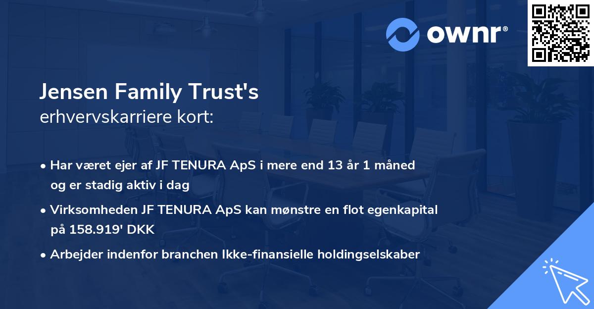 Jensen Family Trust's erhvervskarriere kort