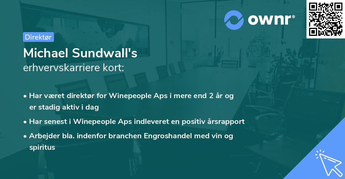 Michael Sundwall's erhvervskarriere kort