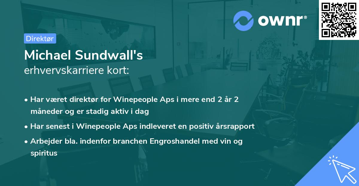 Michael Sundwall's erhvervskarriere kort