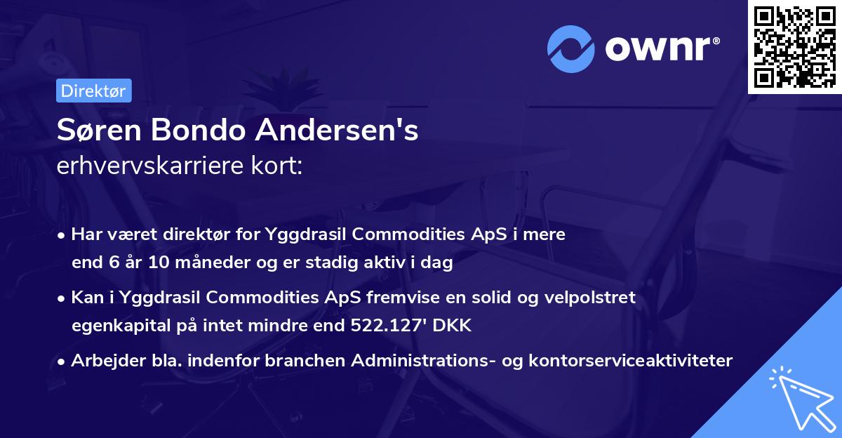 Søren Bondo Andersen's erhvervskarriere kort