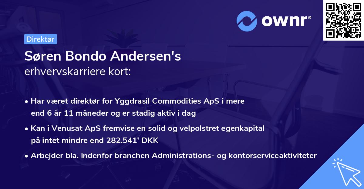 Søren Bondo Andersen's erhvervskarriere kort