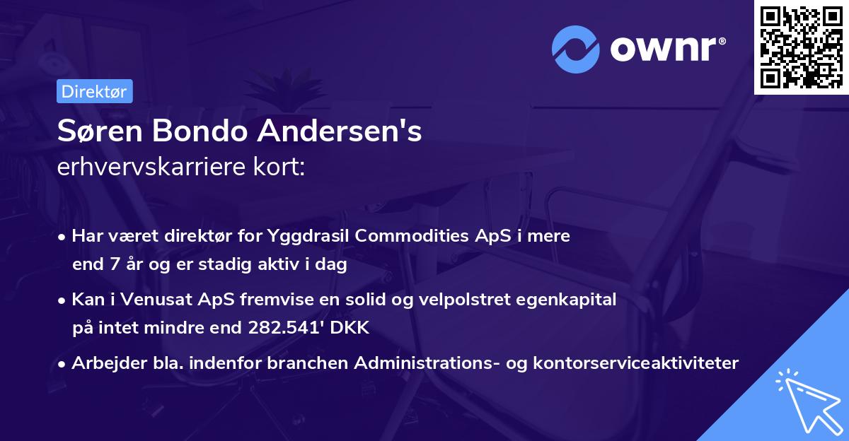 Søren Bondo Andersen's erhvervskarriere kort