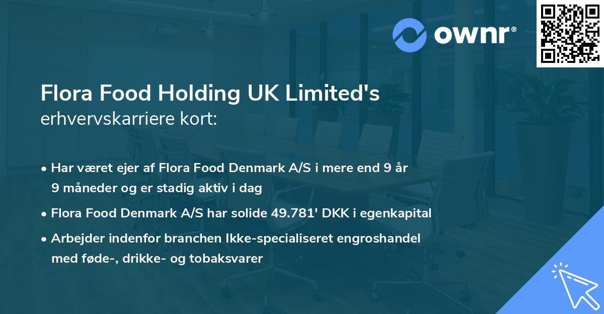 Flora Food Holding UK Limited's erhvervskarriere kort