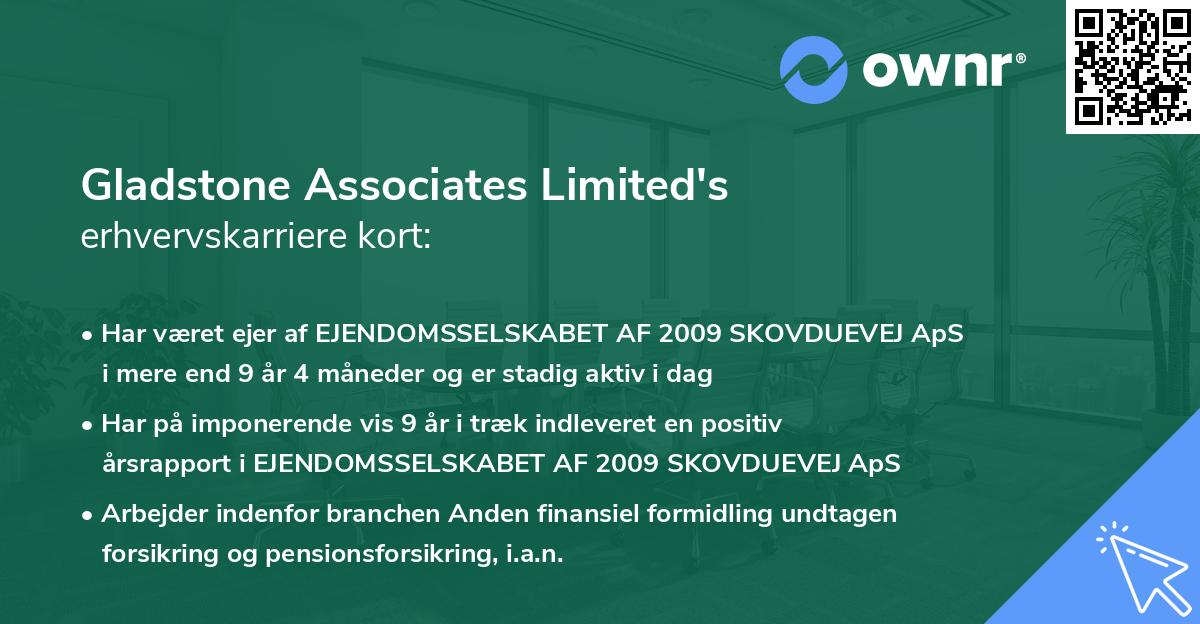 Gladstone Associates Limited's erhvervskarriere kort