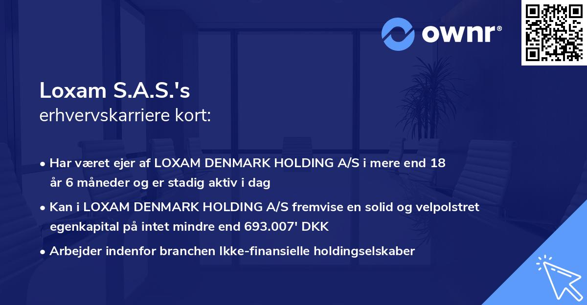 Loxam S.A.S.'s erhvervskarriere kort