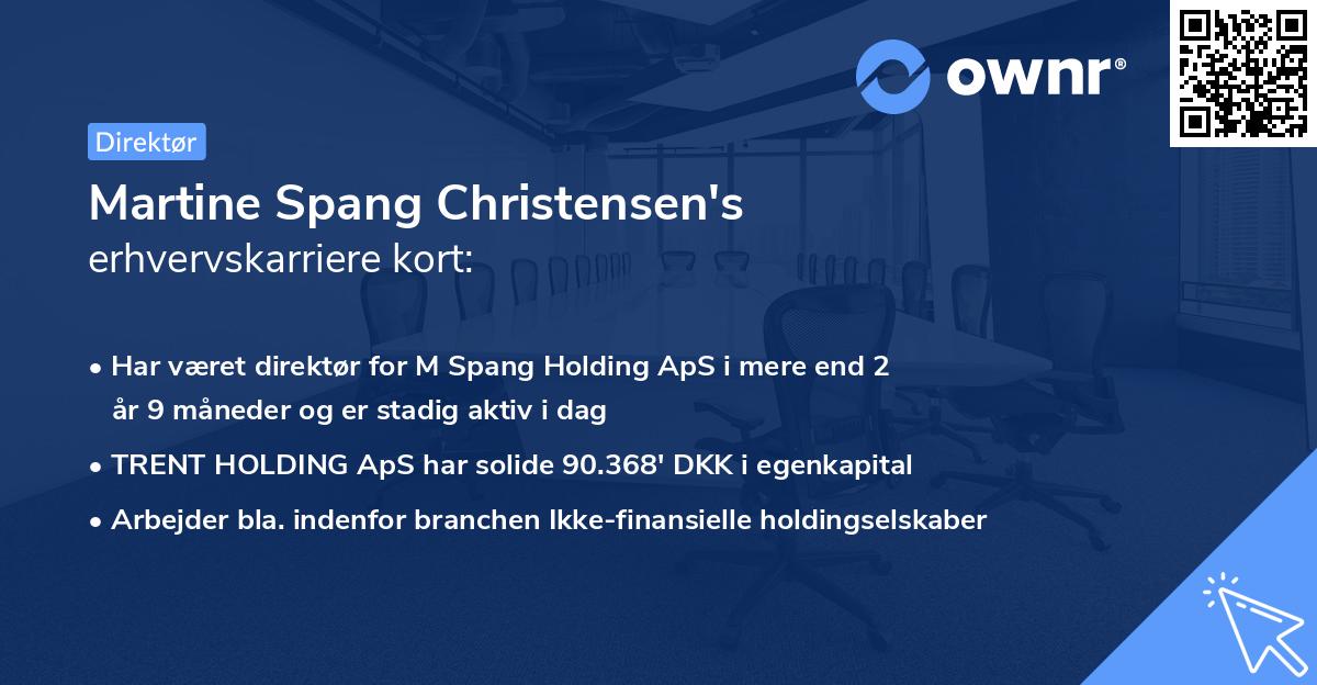 Martine Spang Christensen's erhvervskarriere kort