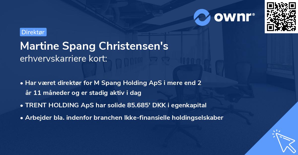 Martine Spang Christensen's erhvervskarriere kort