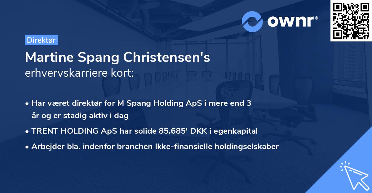 Martine Spang Christensen's erhvervskarriere kort