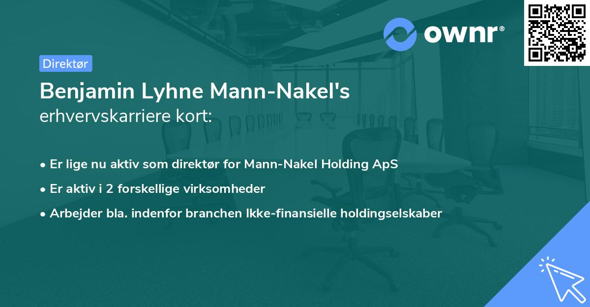 Benjamin Lyhne Mann-Nakel's erhvervskarriere kort