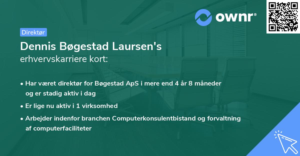Dennis Bøgestad Laursen's erhvervskarriere kort