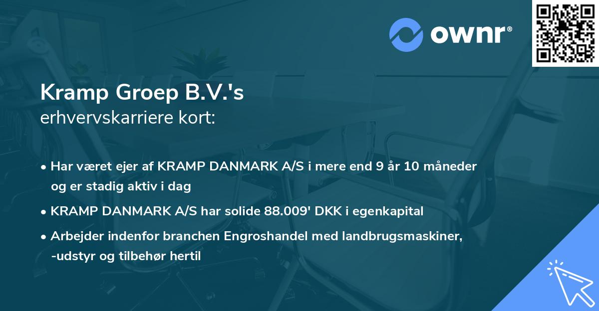 Kramp Groep B.V.'s erhvervskarriere kort