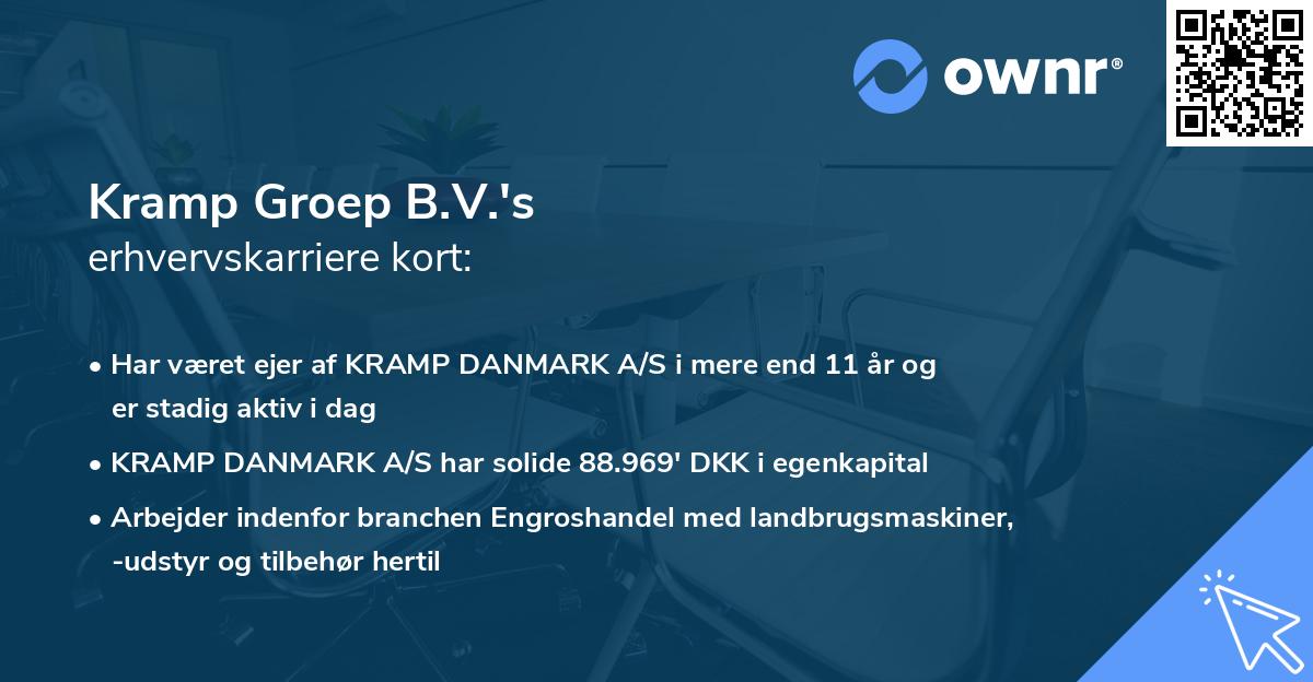 Kramp Groep B.V.'s erhvervskarriere kort