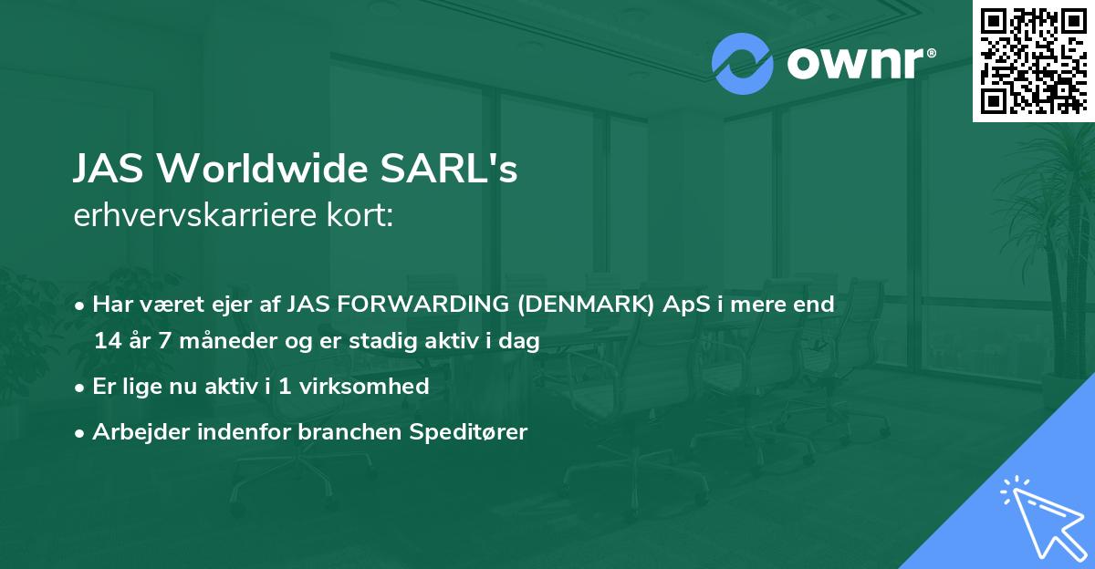 JAS Worldwide SARL's erhvervskarriere kort