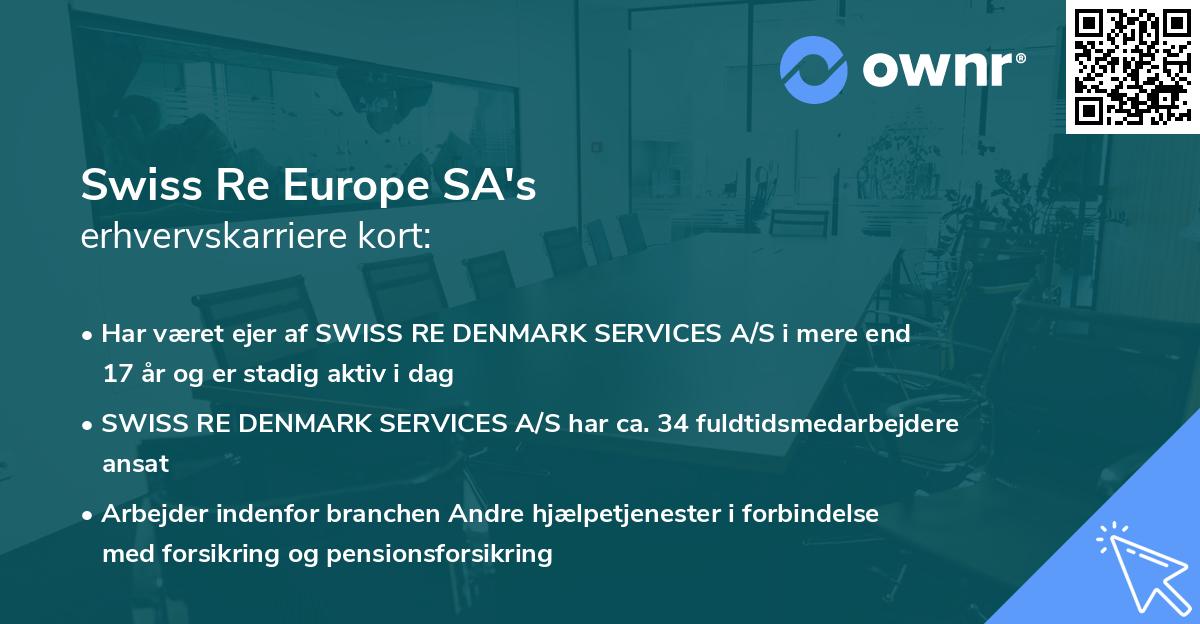 Swiss Re Europe SA's erhvervskarriere kort