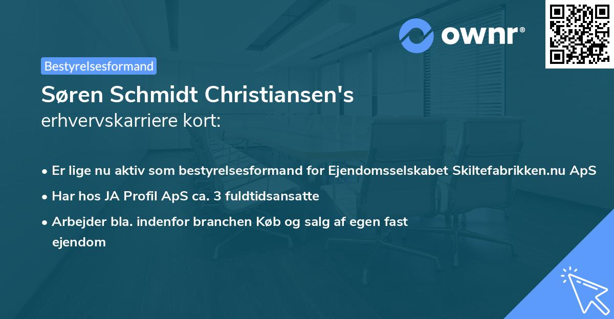 Søren Schmidt Christiansen's erhvervskarriere kort
